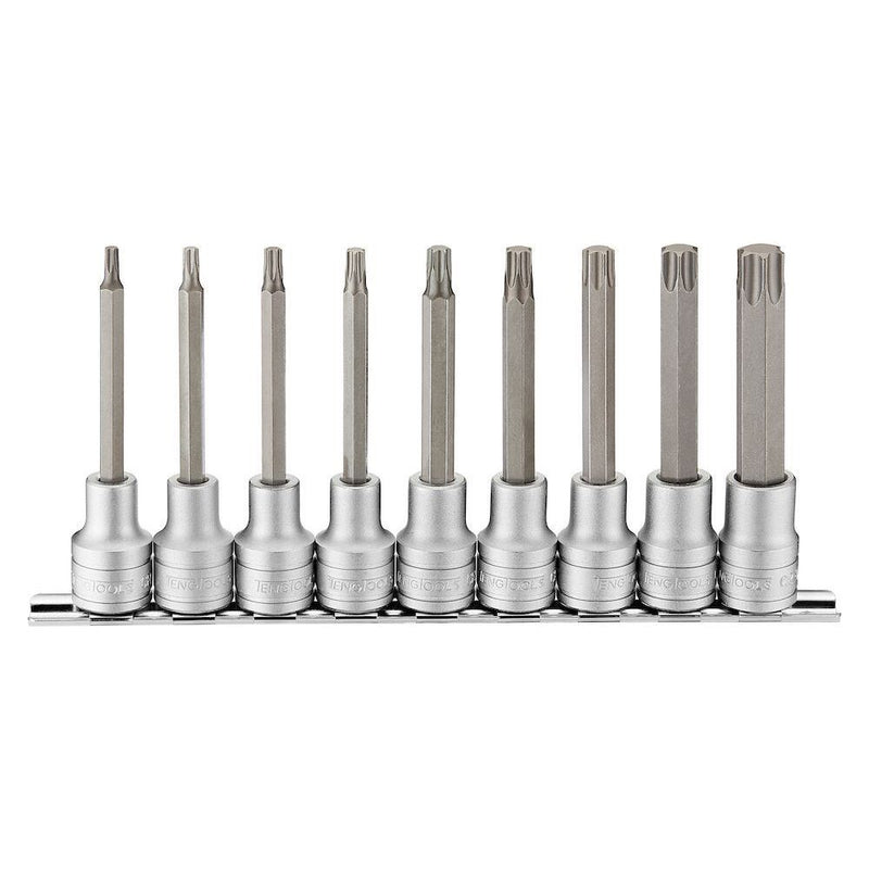 Teng Tools 1/2" Long TX Bit Socket Clip Rail Set 9 Pieces Teng Tools - Dynamic Drive