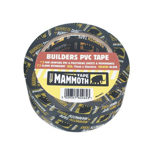Everbuild Sika Builder's PVC Tape 50mm x 33m Black Everbuild Sika - Dynamic Drive