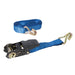 Silverline Rubber-Handled Ratchet Tie Down Strap J-Hook 4.5m x 25mm - Rated 350kg Silverline - Dynamic Drive