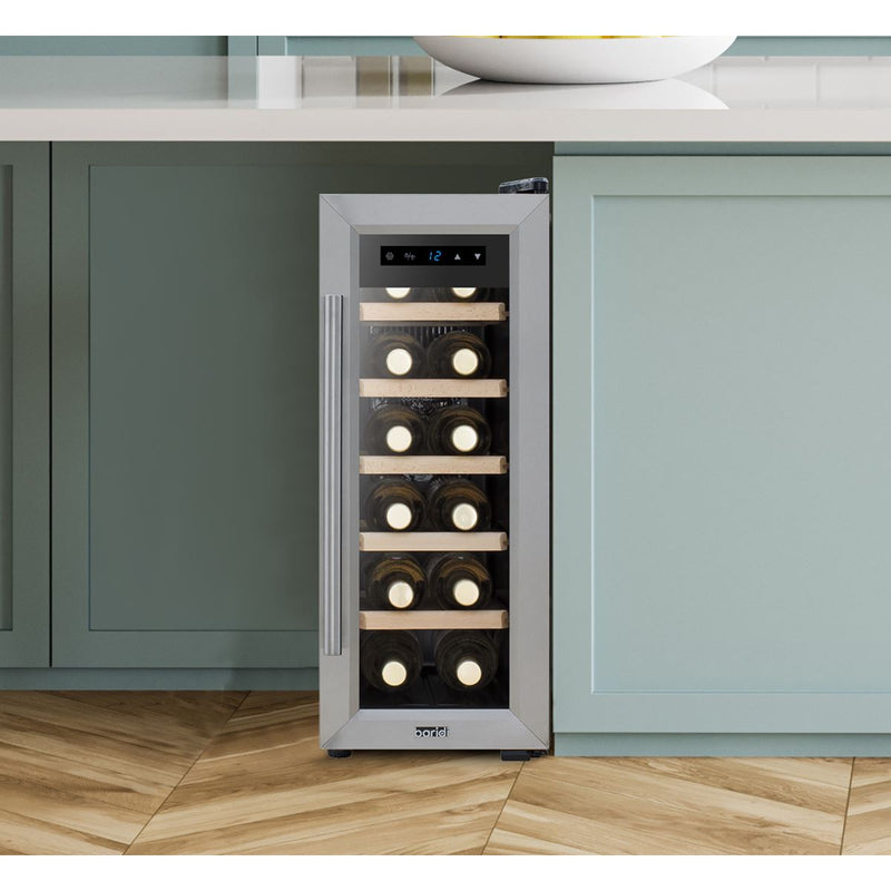 Baridi 12 Bottle Wine Fridge & Cooler - Stainless Steel DH74 Baridi - Dynamic Drive