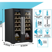 Baridi 24 Bottle Dual Zone Wine Fridge & Cooler DH97 Baridi - Dynamic Drive