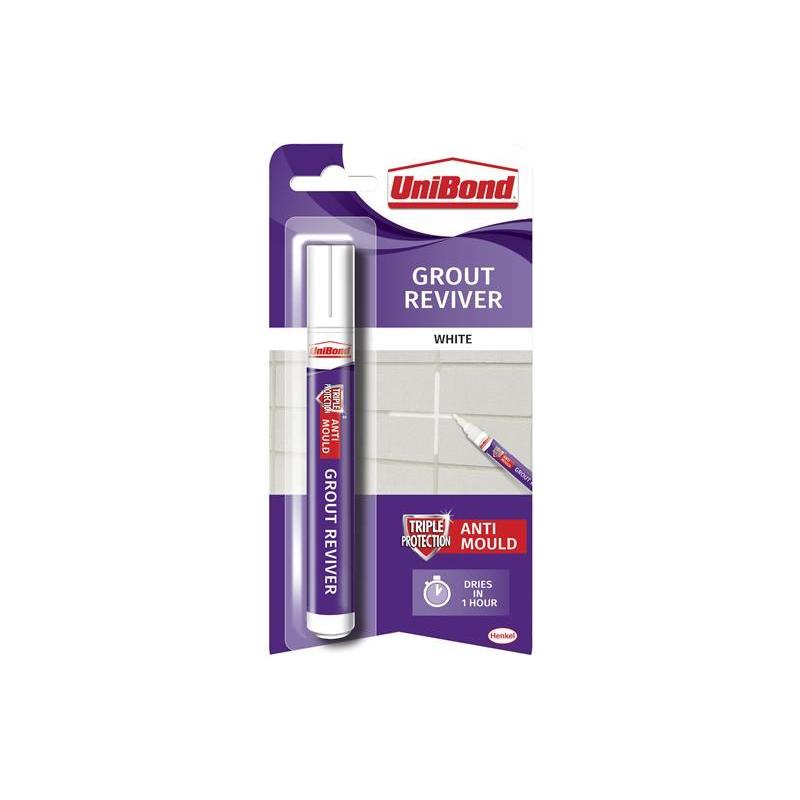 Unibond White Grout Reviver Pen 7ml UniBond - Dynamic Drive