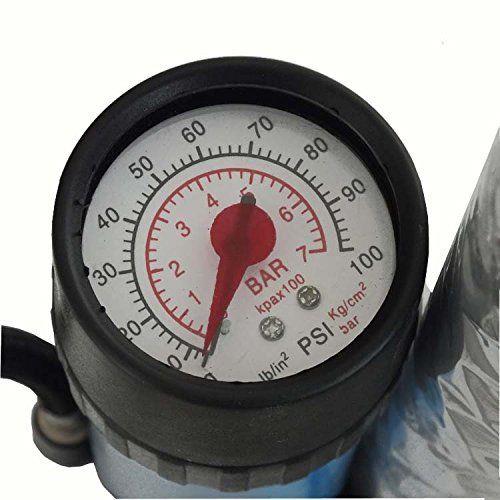 Bicycle Track Tyre Pump Presta Schrader With Pressure Gauge - Lifetime Guarantee Silverline  - Dynamic Drive