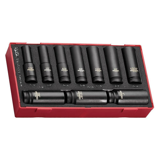 Teng Tools 1/2" Deep Impact Socket Set AF DIN FOAM1 14 Pieces Teng Tools - Dynamic Drive