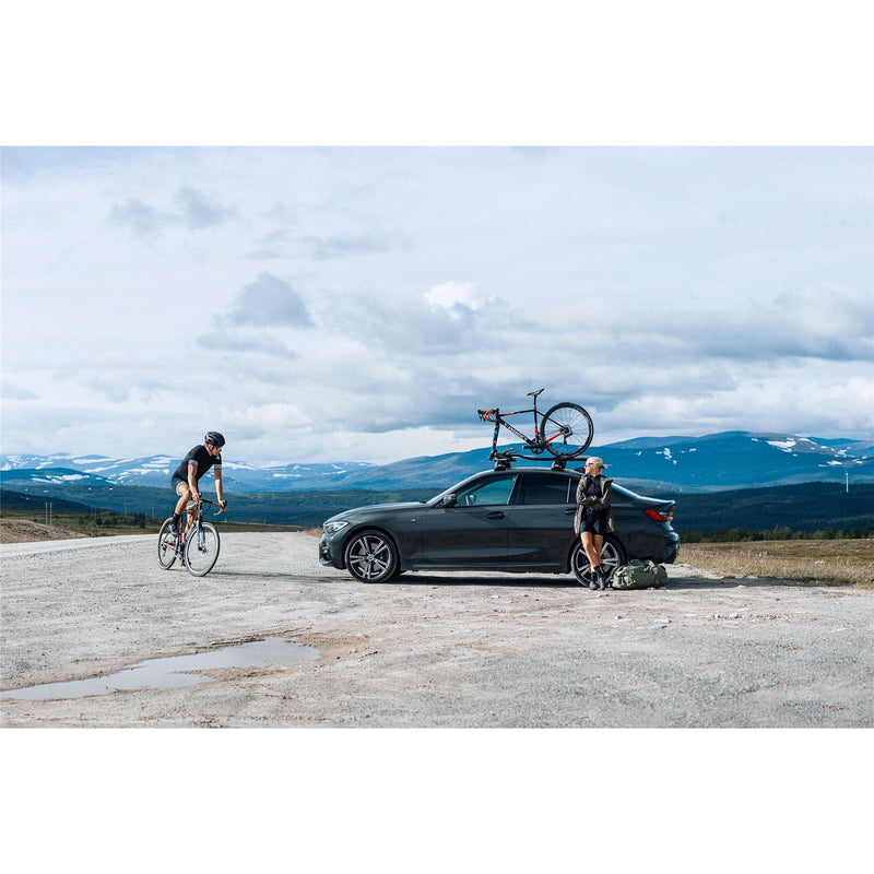 Thule TopRide Roof Bar Fork Mounted Lockable Single Bike Cycle Carrier 568 Thule - Bars 4 Cars