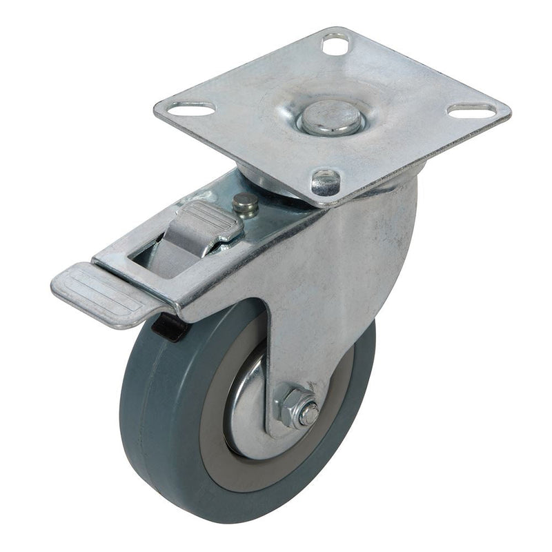 Fixman Braked Swivel Rubber Castor 75mm 50kg Fixman - Dynamic Drive