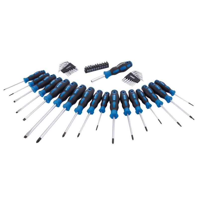 Draper Soft Grip Screwdriver, Hex. Key and Bit Set (44 Piece) 81294 Draper - Dynamic Drive
