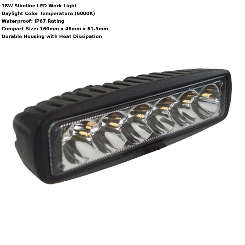 Maypole 5069 10-30v 6x3W SLIMLINE FLOOD LED Spot LAMP Floodlight Waterproof Maypole - Dynamic Drive