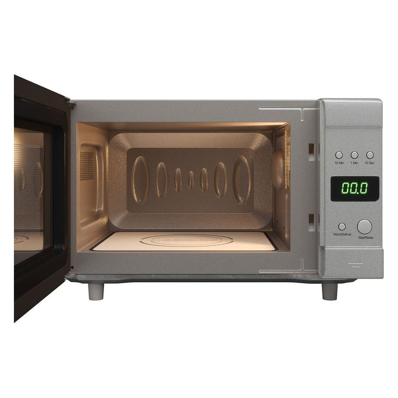 Flatbed Microwave in Silver Without Rotating Plate (230V, 700W, 20L) Nova - Dynamic Drive