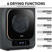 Baridi Tabletop Tumble Dryer with Digital Controls 2.5kg Capacity - Black Baridi - Dynamic Drive