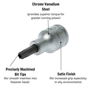 Teng Tools 1/2" TPX Bit Socket TPX60 Teng Tools - Dynamic Drive