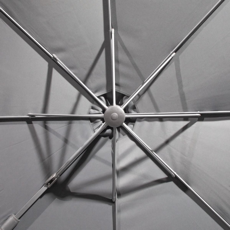 Dellonda Cantilever Parasol with 360 Rotation, Tilt & Cover 3m - Grey Dellonda - Dynamic Drive