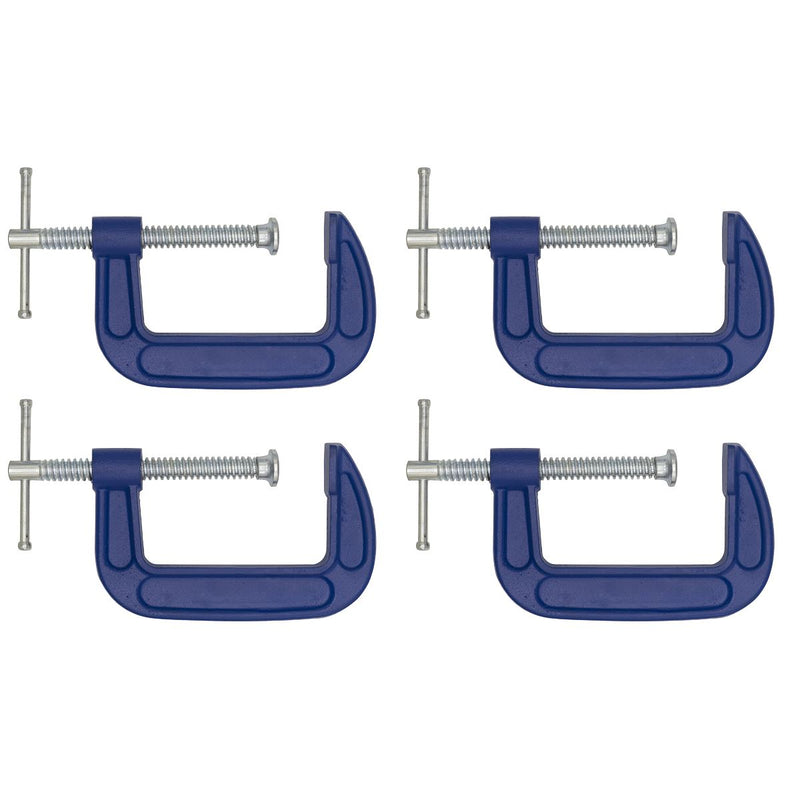 Sealey G-Clamp 75mm Pack of 4 AK60034 Sealey - Dynamic Drive