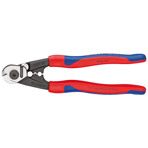Draper Knipex 95 62 190 Forged Wire Rope Cutters with Heavy Duty Handles, 190mm Draper - Dynamic Drive