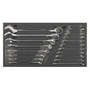 Sealey Tool Tray with Combination Spanner Set 19pc Metric S01123 Sealey - Dynamic Drive