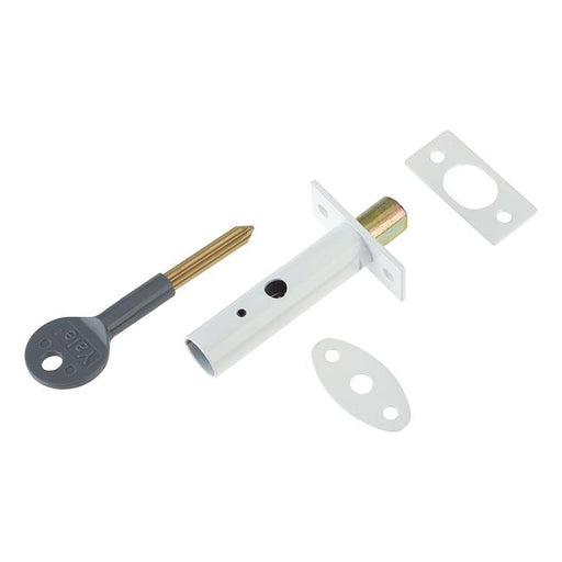 Yale Locks PM444 Door Security Bolt White Finish Visi of 1 Yale Locks - Dynamic Drive