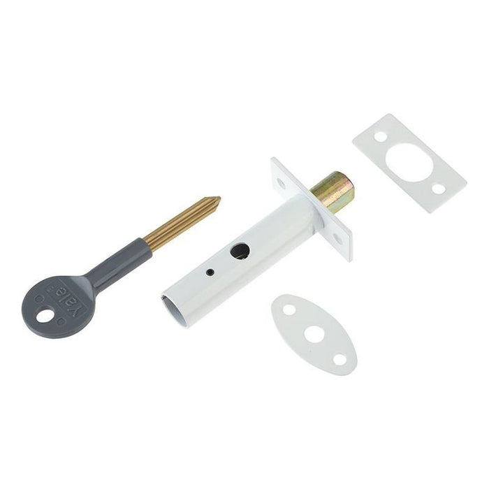 Yale Locks PM444 Door Security Bolt White Finish Visi of 1 Yale Locks - Dynamic Drive