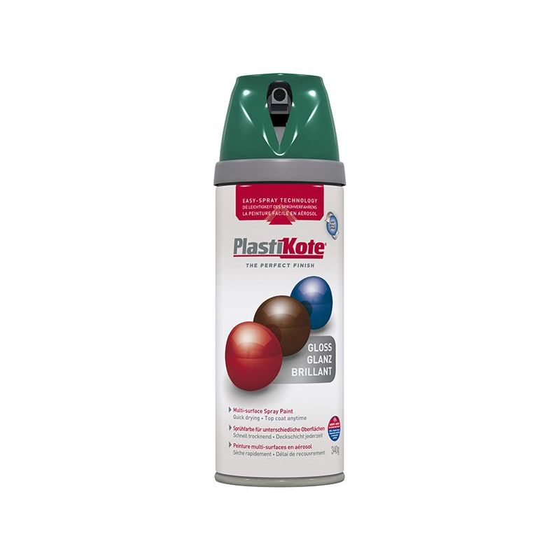 Plastikote Twist & Spray Gloss Lawn Green 400ml PlastiKote - Dynamic Drive