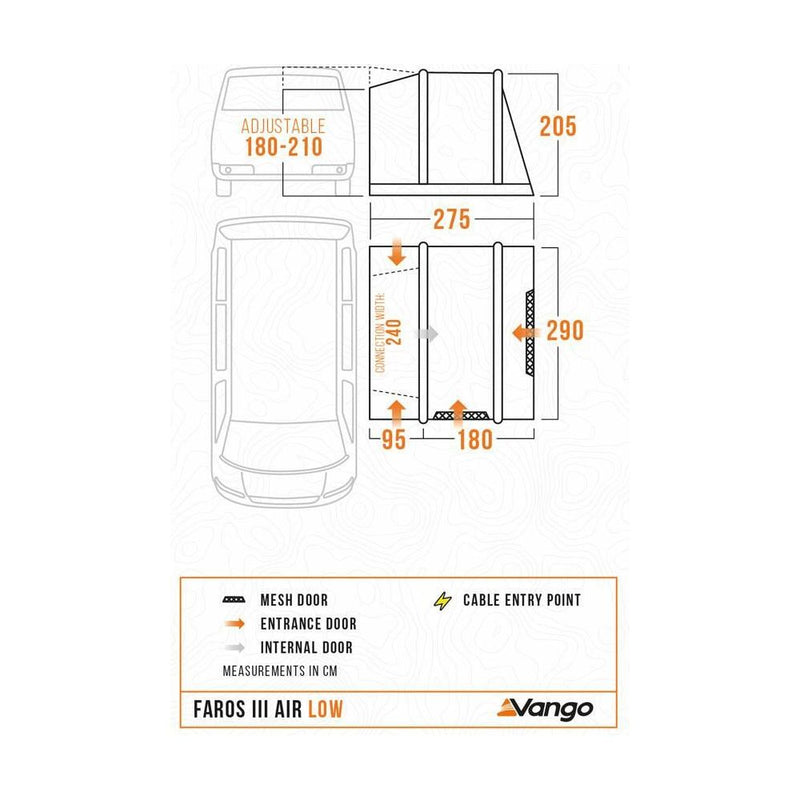 Vango Faros III Air Low Drive Away Awning Low Cloud Grey Vango - Dynamic Drive