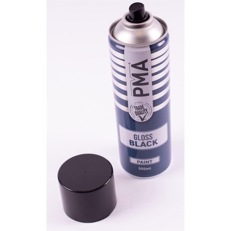 2x Autotek Professional Gloss Black 500ml Spray Paint High Coverage Autotek - Dynamic Drive