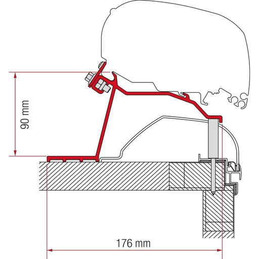 Fiamma F80/F65 Adapter Kit Hobby Caravan >2014 98655Z065 Fiamma - Dynamic Drive