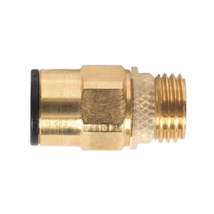 Sealey Brass SuperThread Str Adaptor 8mmx1/4"BSP Pk of 2 (RM10812) JGBC814 Sealey  - Dynamic Drive