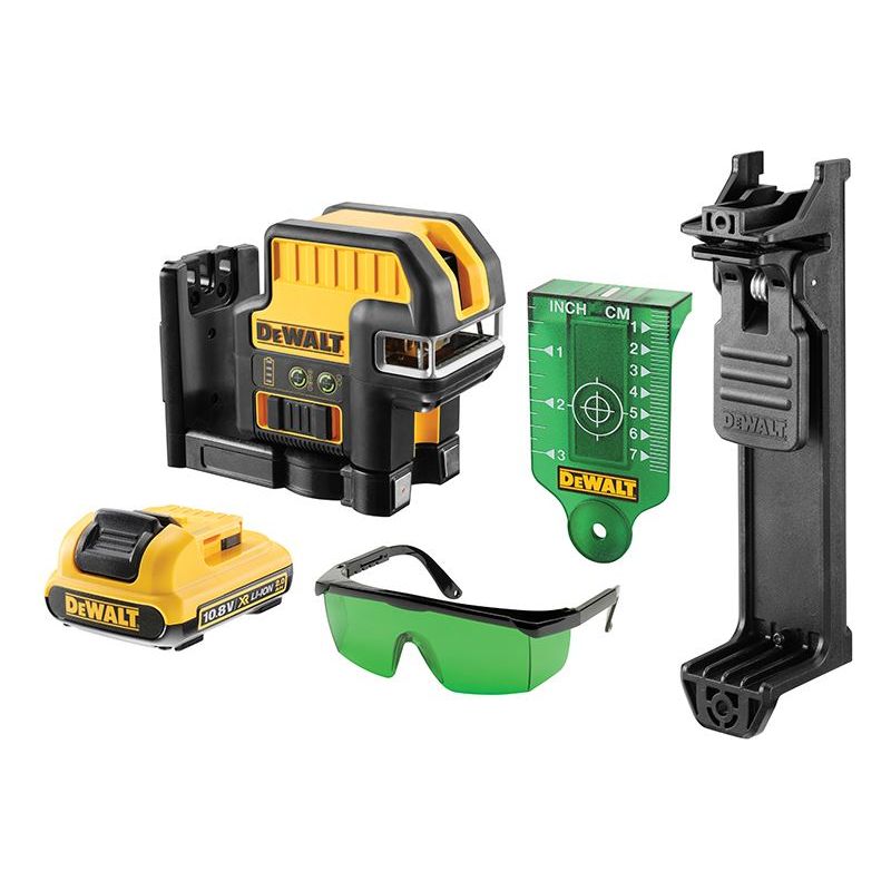 Dewalt Power Tools DCE0825D1G 5 Spot Cross Line Laser Green 12V 1 x 2.0Ah Li-ion DeWALT Power Tools - Dynamic Drive