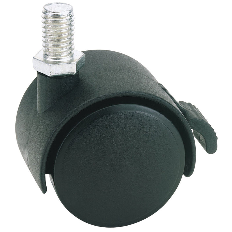 Draper Twin Nylon Bolt Castor with Brake, 40mm Diameter, S.W.L. 25kg 65465 Draper - Dynamic Drive