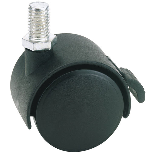Draper Twin Nylon Bolt Castor with Brake, 40mm Diameter, S.W.L. 25kg 65465 Draper - Dynamic Drive