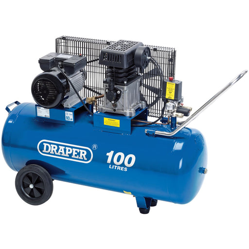Draper Belt-Driven Air Compressor, 100L, 2.2kW 31254 Draper - Dynamic Drive