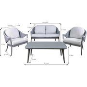 Dellonda Echo 4 Piece Garden Set Dellonda - Dynamic Drive