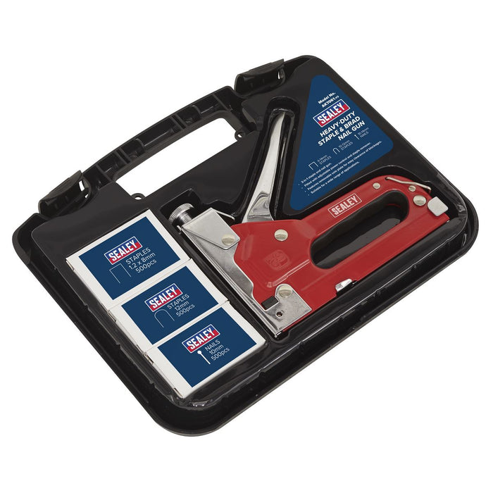 Sealey Staple & Nail Gun Heavy-Duty 4-14mm AK7061 Sealey  - Dynamic Drive