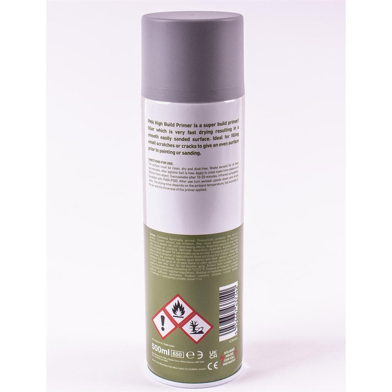 3x High Build Primer - 500ml Spray On Paint - Autotek Grey Aerosol High Coverage PMA - Dynamic Drive