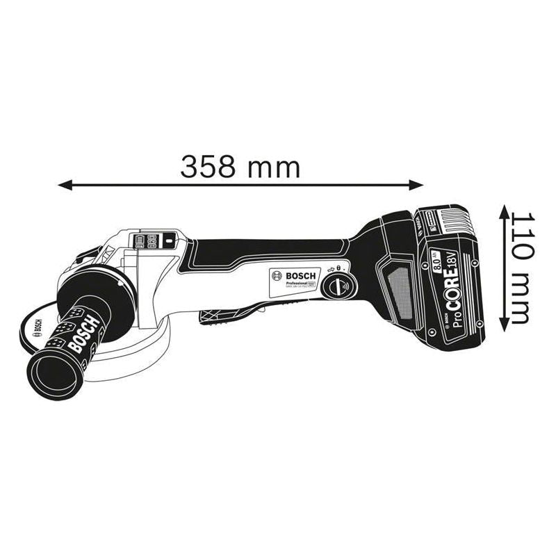 Bosch GWS 18V-10 PSC Professional Angle Grinder 125mm 18V Bare Unit Bosch - Dynamic Drive