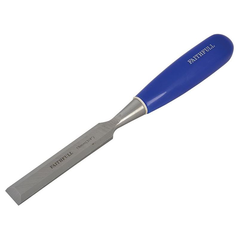 Faithfull Bevel Edge Chisel Blue Grip 19mm (3/4in) Faithfull - Dynamic Drive