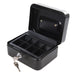 Silverline Metal Cash & Valuables Box Keyed 165 x 128 x 80mm Silverline - Dynamic Drive