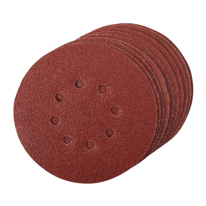 Silverline Hook & Loop Discs Punched 150mm 10pk 60 Grit Silverline - Dynamic Drive