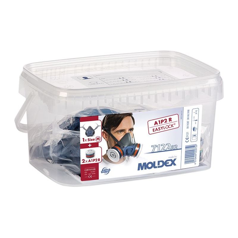 Moldex Series 7000 Half Mask (Medium) + 2 x A1P2 R Filters + Storage Box Moldex - Dynamic Drive