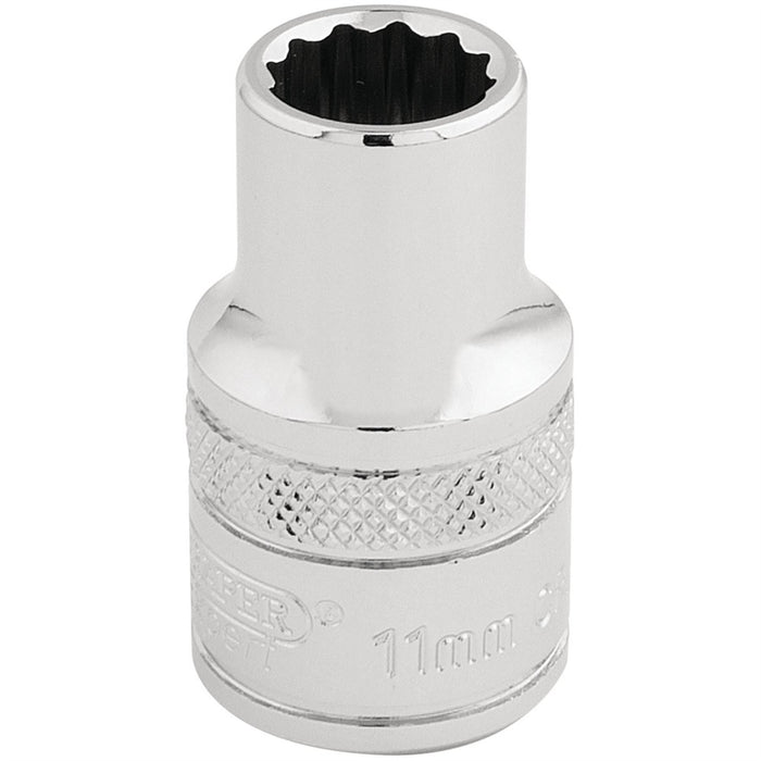 Draper HI-TORQ 12 Point Socket, 1/2" Sq. Dr., 11mm 33095 Draper - Dynamic Drive