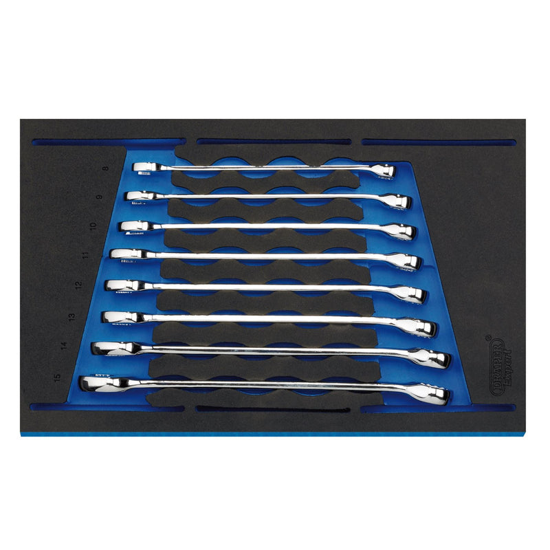 Draper Combination Spanner Set in 1/4" Drawer EVA Insert Tray (8 Piece) 63522 Draper - Dynamic Drive