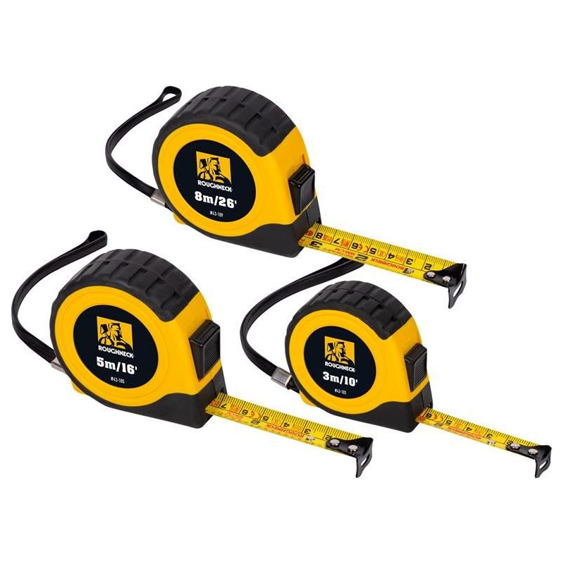 Roughneck E-Z Read® Tape Measure Set, 3 Piece Roughneck - Dynamic Drive