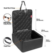 Dog Car Front Seat Cover Pet Safety Protector Hammock Waterproof Mat & Seatbelt Streetwize  - Dynamic Drive