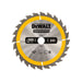 Dewalt Power Tools Portable Construction Circular Saw Blade 165 x 20mm x 24T DeWALT Power Tools - Dynamic Drive