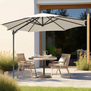Dellonda Cantilever Parasol with 360 Rotation, Tilt & Cover 3m - Cream Dellonda - Dynamic Drive