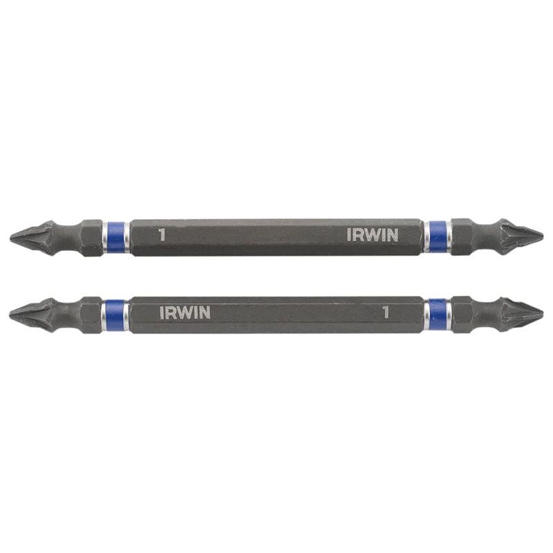 Irwin® Impact Double-Ended Screwdriver Bits Pozi PZ1 100mm (Pack 2) IRWIN® - Dynamic Drive