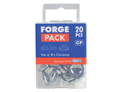 Forgefix Domed Cover Cap Chrome No. 6-8 Forge Pack 20 ForgeFix - Dynamic Drive