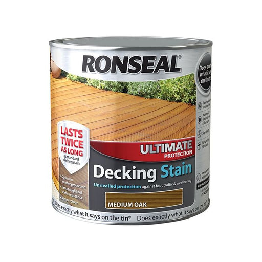 Ronseal Ultimate Protection Decking Stain Medium Oak 2.5 litre Ronseal - Dynamic Drive