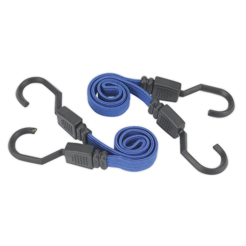 Sealey Flat Bungee Cord Set 460mm 2pc BCS15 Sealey - Dynamic Drive