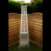 Dellonda Pyramid Gas Patio Heater 13kW Commercial Garden Use Stainless Steel Dellonda  - Dynamic Drive