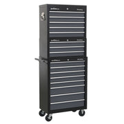 Sealey Tool Chest Combination 16 Drawer with Ball-Bearing Slides Black/Grey Sealey - Dynamic Drive